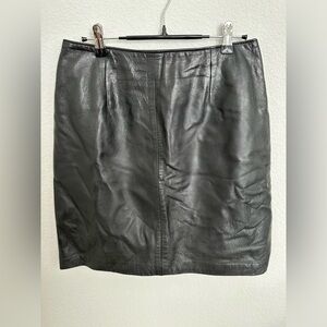 Black Faux Leather Miniskirt Size 10